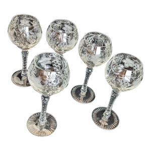 Nachtmann Traube Crystal Wine Glasses Vintage Antique - Set of 5