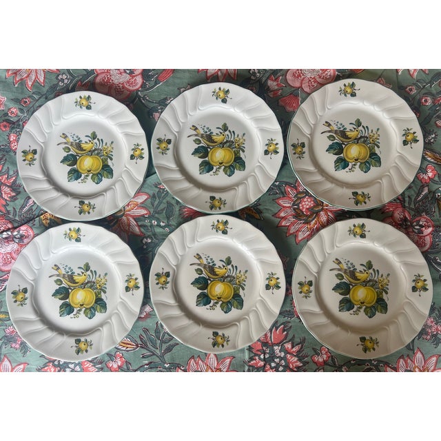 English Fruit or Dessert Plates by Villeroy & Boch, Set of 6 For Sale - Image 3 of 9