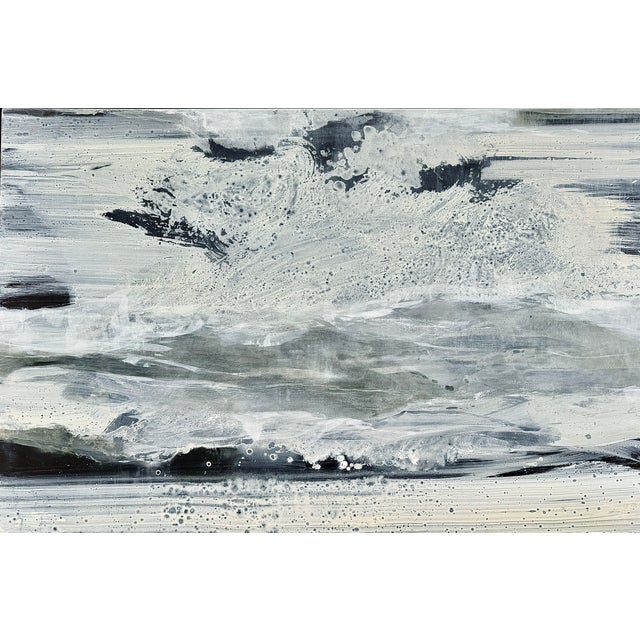 Ivory 48”x72” Large Scale Abstract Titled Now Voyager For Sale - Image 8 of 11