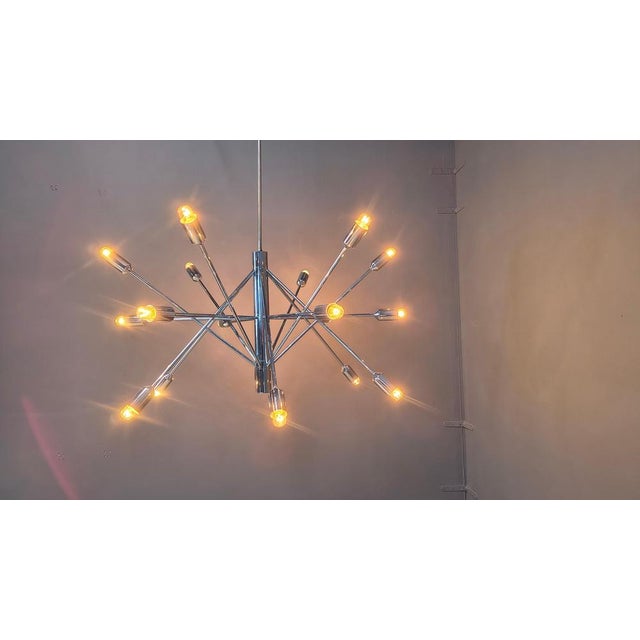 Vintage Sputnik Chrome Chandelier, 1970s For Sale - Image 12 of 18