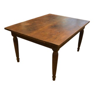 Andrianna Shamaris Raffles Influenced Teak Wood Dining Table For Sale