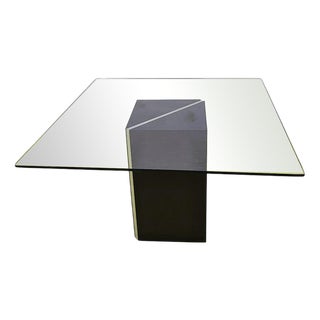 Glass Dining Table, 1970s For Sale