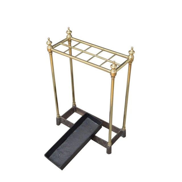 Late Victorian Brass Umbrella Stand For Sale - Image 6 of 7