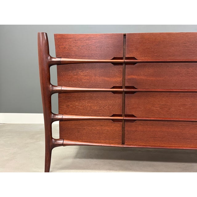 William Hinn 1960s Teak William Hinn Style Mid Century Dresser For Sale - Image 4 of 10