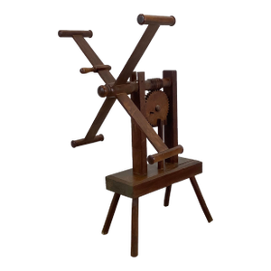 Vintage Wooden Yarn Winder With Handcrafted Detail