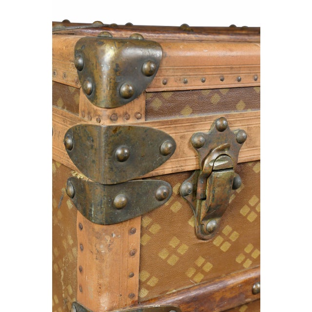 French Steamer Trunk by Aux Etats Unis For Sale - Image 11 of 12