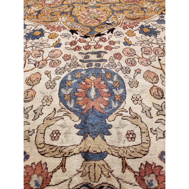 Extremely Fine Antique Sivas Handmade Carpet, Red and Green, All-over Design For Sale In New York - Image 6 of 11