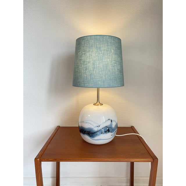 Glass Sakura Table Lamp by Michael Bang for Holmegaard, Denmark, 1980s For Sale - Image 10 of 13