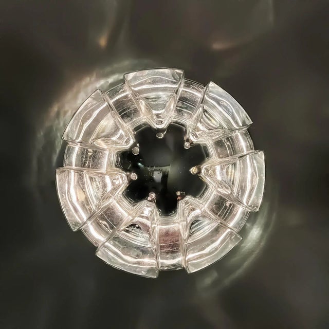 Crystal Palace P-1288 Ceiling or Wall Light in Partially Mirrored Glass from Raak Amsterdam, Netherlands, 1970s For Sale - Image 12 of 14