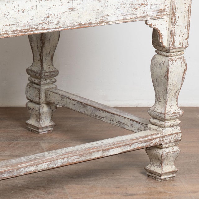 19th Century Danish Painted Baroque Library Writing Table Console For Sale - Image 17 of 18