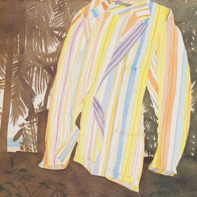 Modern 'Tropical Breeze, Madagascar' by Paul J. Samuel, 1979, American School Watercolor For Sale - Image 3 of 6