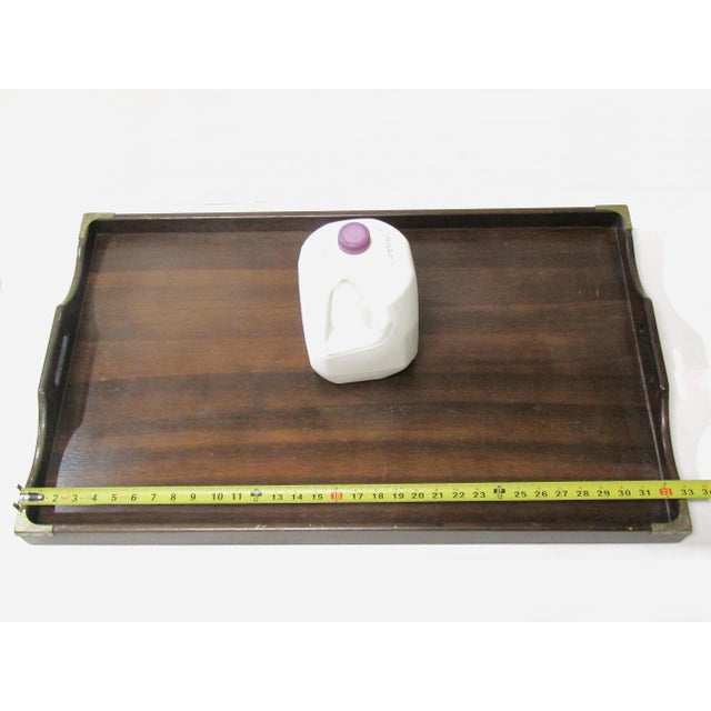 Extra Large Vintage Bombay Company Wooden Serving Tray For Sale - Image 9 of 11