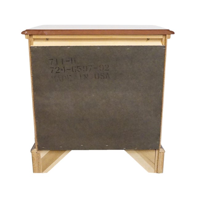 Broyhill Furniture Cherry Early American Traditional Style 24" Two Drawer Nightstand 234-6597-92 For Sale - Image 11 of 13