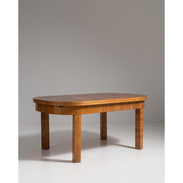 1920s Austrian Amber Top Quality Art Deco Extending Dining Table For Sale - Image 10 of 15