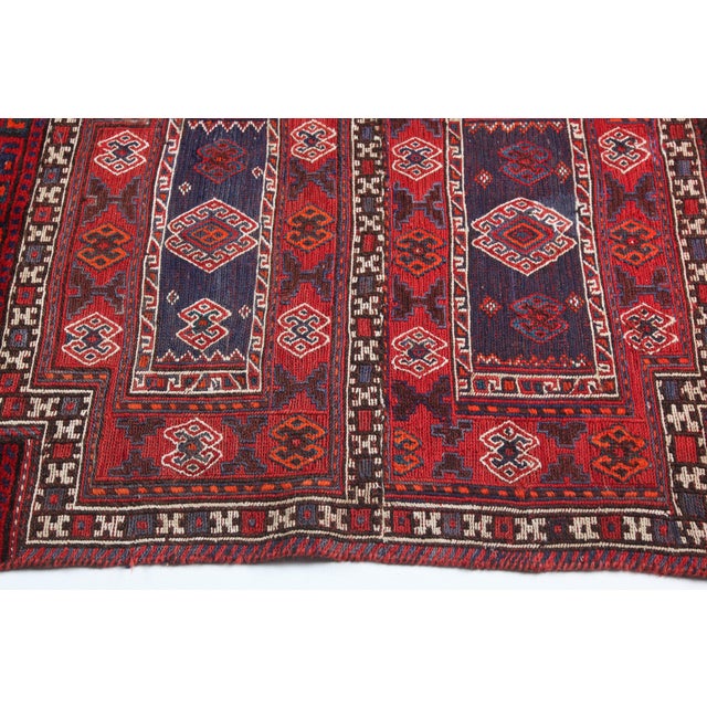 Art Deco Vintage Kurdish Bahtiyari Tribal Textile – Rug, Kilim & Embroidery for Floor - 3' 2'' X 7' 3'' For Sale - Image 3 of 12