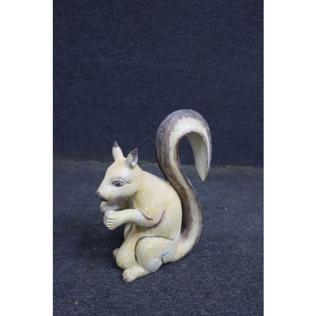 Folk Art Carved Wooden Squirrel Figure For Sale - Image 13 of 14