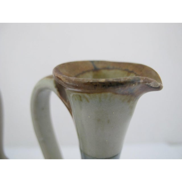Ceramic Ken Edwards El Palomar Blue Bird Mexican Tonala Folk Art Oil & Vinegar Cruets For Sale - Image 7 of 13