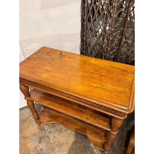 Pair of 19th C. French Oak Etageres For Sale In Dallas - Image 6 of 8