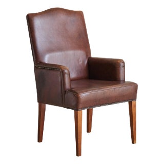 Dutch Armchair in Brown Sheepskin Leather, 1970s For Sale