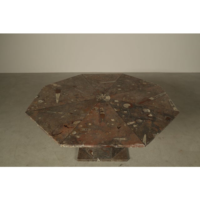 Fossil Stone Pedestal Coffee Table, France, 1970s For Sale - Image 6 of 14