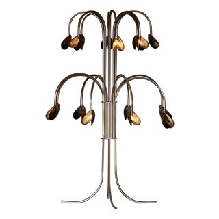 Lamp with the Shells in Metal and Aluminum by Touch with Eyes For Sale