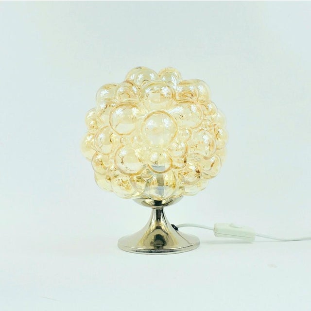 Stunning mid-century modern bubble glass table lamp designed by helena tynell (germany, 1960s). Great design & high...