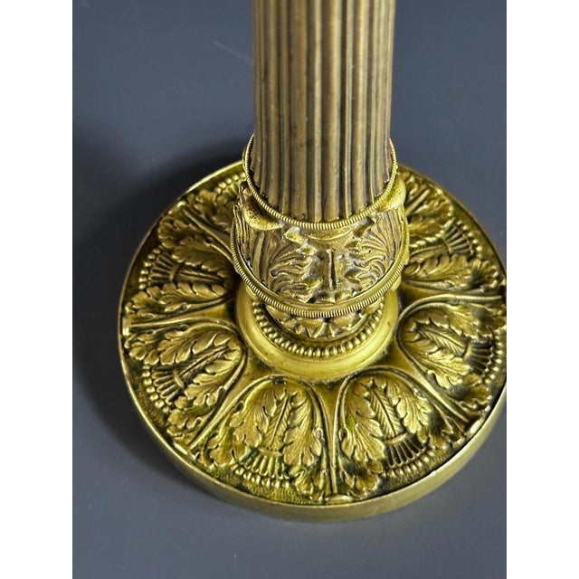 Traditional Antique French Bronze Candleholder, 1890s For Sale - Image 3 of 9