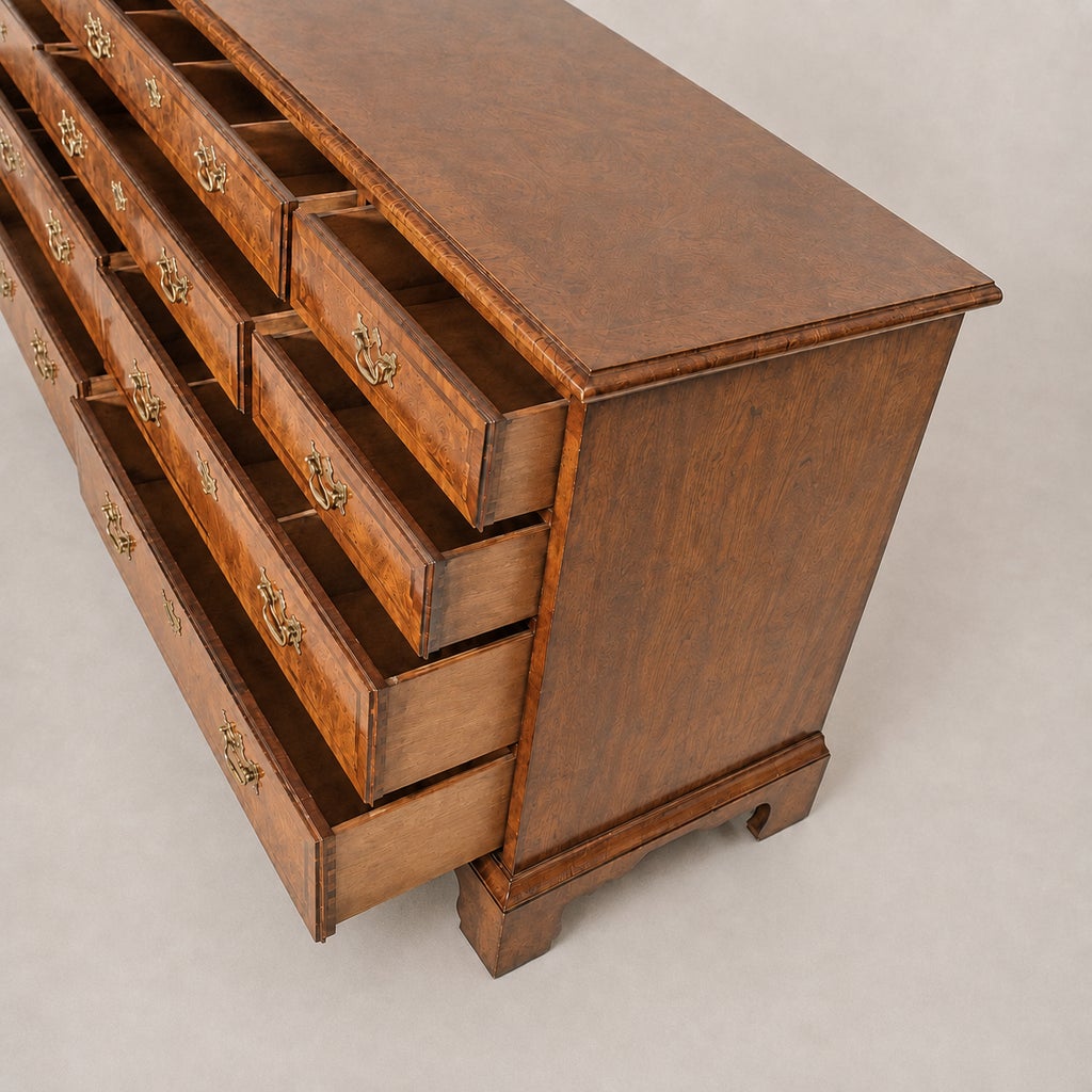 1970s Vintage Henredon Aston Court Banded Mahogany Triple Dresser — view 11