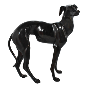 Bronze Whippet or Greyhound Dog Sculpture