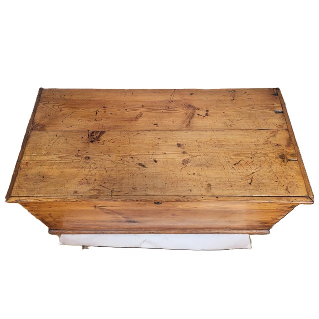 19th C American Blanket Chest Trunk Steamer For Sale - Image 10 of 16