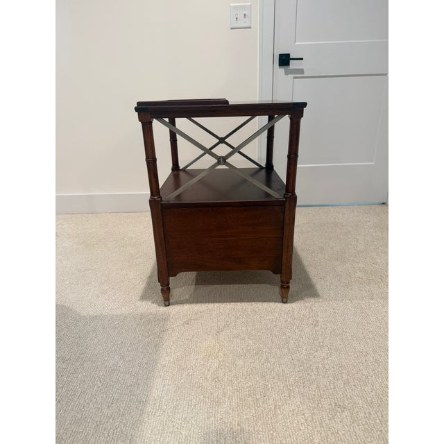 Ethan Allen King Sleigh Bed + 2 Matching Nightstands For Sale - Image 11 of 15
