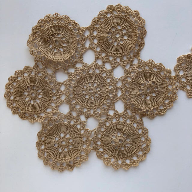 Victorian Vintage Handmade Fine Crochet Doilies S/3 For Sale - Image 3 of 7