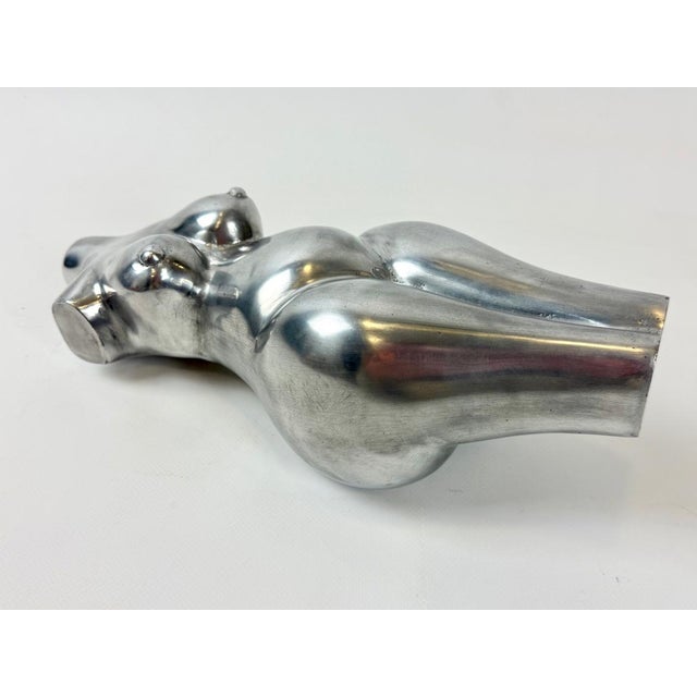 Aluminum Female Torso Sculpture, 1950s, Aluminum For Sale - Image 11 of 15