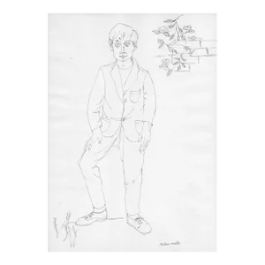 1940s Helen Malta Male Figure Drawing