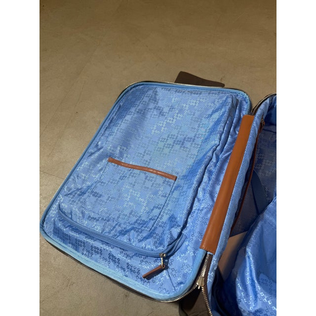 Textile Airess Rolling Brown and Cognac Leather Travel Case by Delvaux For Sale - Image 7 of 12