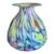 Vintage Hand Blown Murano Style 9" Italian Rainbow Swirl Vase For Sale