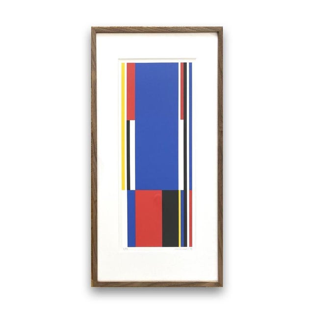 1980s Jo Niemeyer, Construction, 1982, Handprinted Serigraph, Paper For Sale - Image 5 of 5