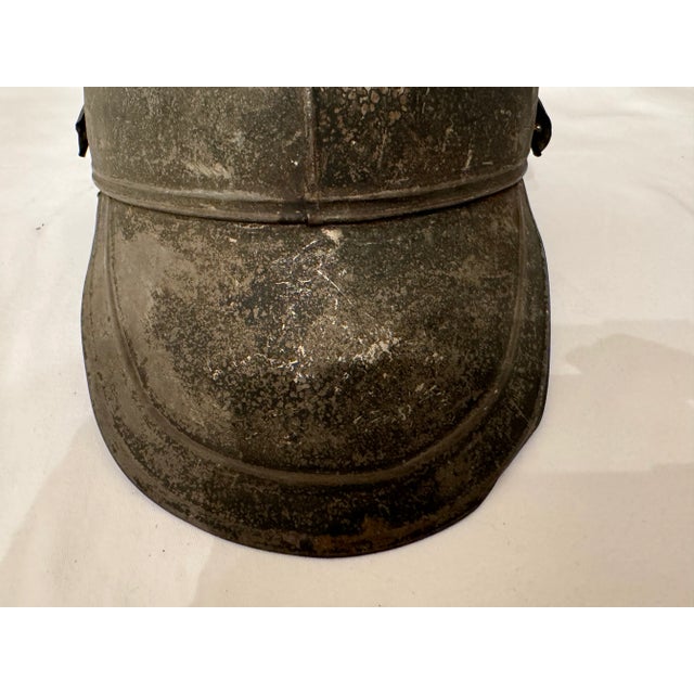 French Antique European Military Metal Helmet For Sale - Image 3 of 9