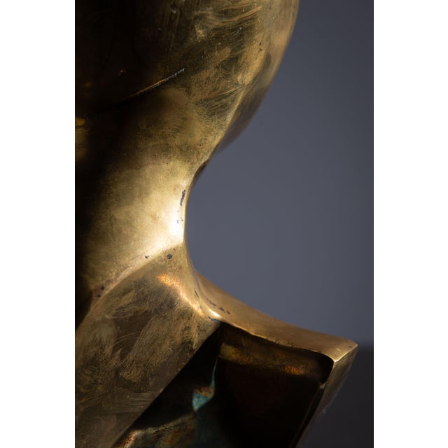 After Brancusi, Modernist Bust, 1970s, Brass For Sale - Image 17 of 18