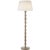 Transitional Visual Comfort Signature Bamboo Floor Lamp in Belgian White with Linen Shade For Sale - Image 3 of 3