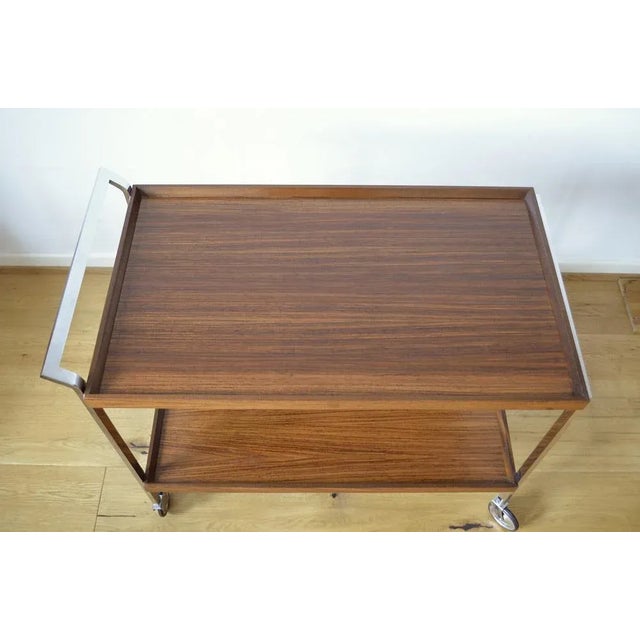 Wood Teak Bar Cart from Opal Möbel, 1960s For Sale - Image 7 of 9