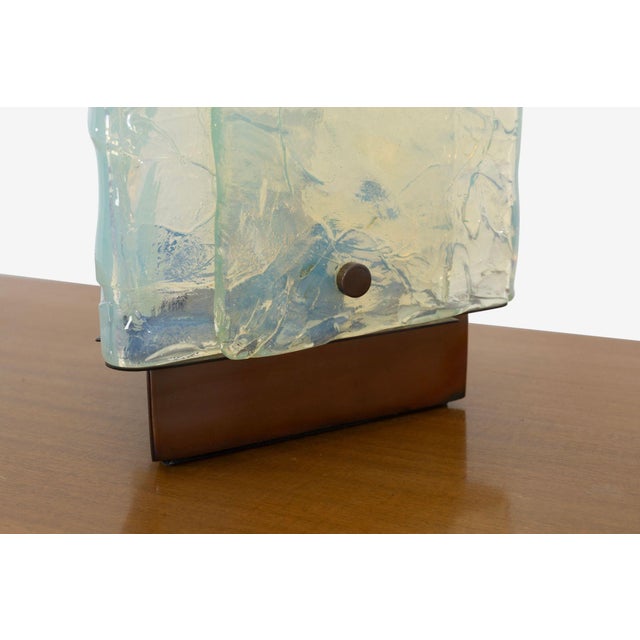Blue Carlo Nason for a.v. Mazzega Table Lamp Italy, 1975 For Sale - Image 8 of 11
