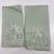 Pair Vintage Pale Pistachio Madeira Linen & Organza Fingertip Towels For Sale - Image 16 of 17