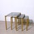 Modern Nesting Coffee Tables in Glass and Brass, Italy, 1970s, Set of 3 For Sale - Image 3 of 18
