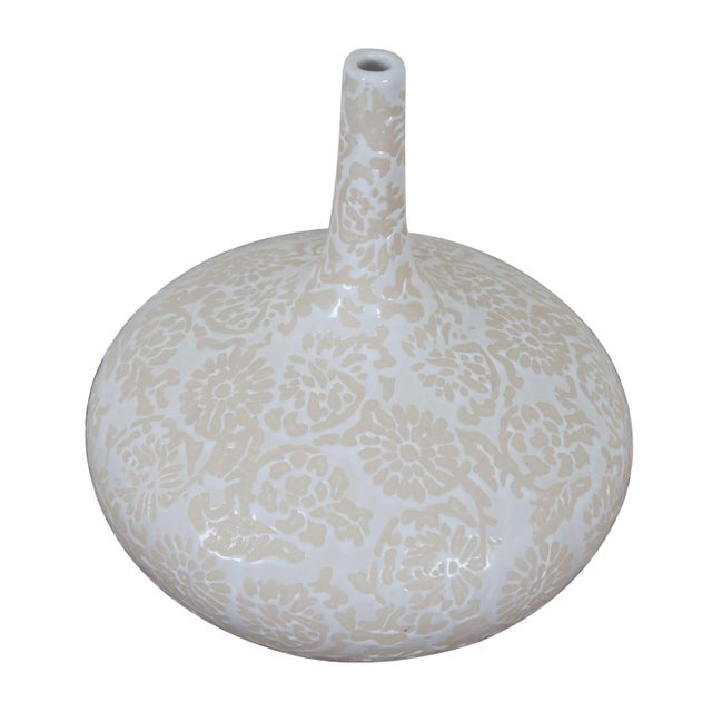 Vintage Ei8hteen Karat White Amabilis Orchid Glazed Ceramic Tulip Bud Vase For Sale - Image 11 of 11