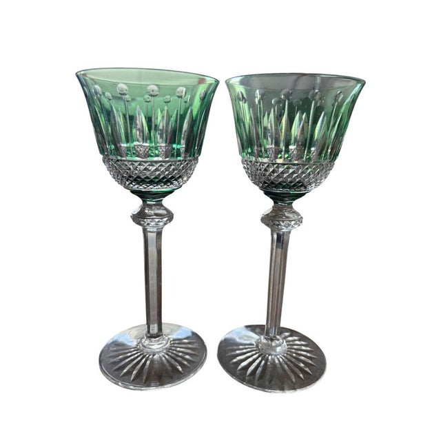 Green Wine Glass from Saint Louis Tommy For Sale - Image 3 of 3
