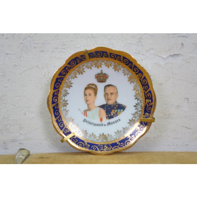 4 Limoges France Prince Rainier & Princess Grace of Monaco Plates For Sale - Image 6 of 13