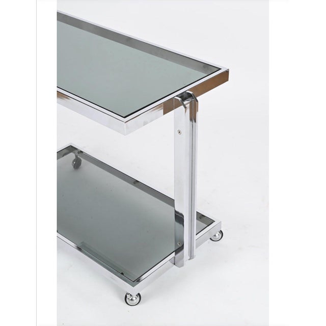 Solid bauhaus sideboard Designed by famous designer Milo Bauhman, 1970 - present Original, vintage furniture Chrome,...