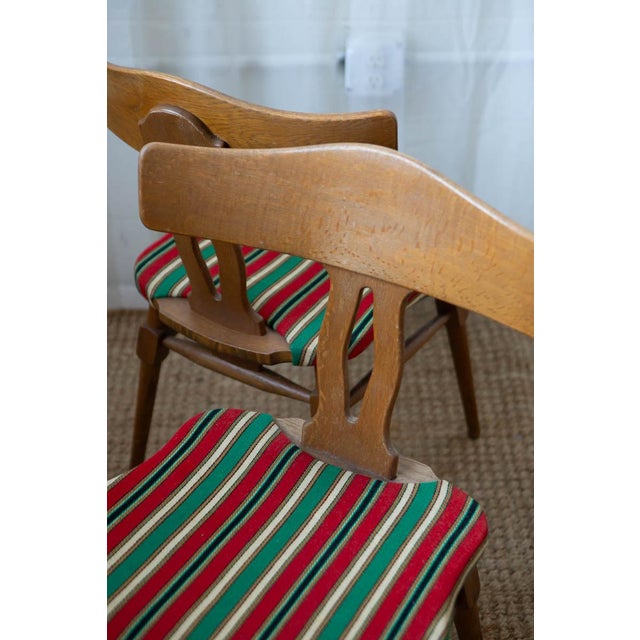 Brown Henning Kjaernulf Attributed Oak and Wood Dining Chairs - A Pair For Sale - Image 8 of 12