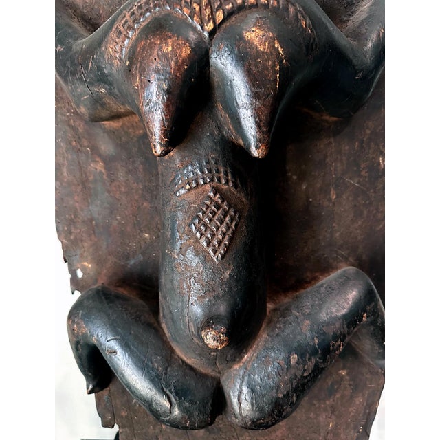 Gabon Punu Granary Door Panel on Custom Stand with Provenance For Sale - Image 9 of 18